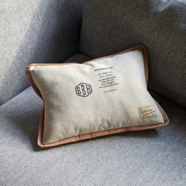 LEATHER TRIM CUSHION / レザートリムクッション 【新作】