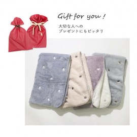 アニマル刺繍ブランケット